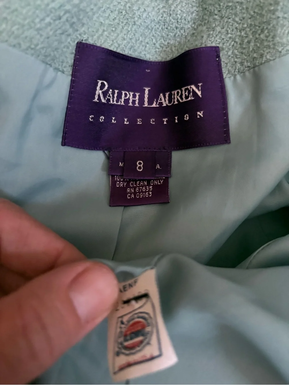 Ralph Lauren Purple Label Women's Mint Tailored Button-Front Blazer Size 8 - Picture 11 of 16